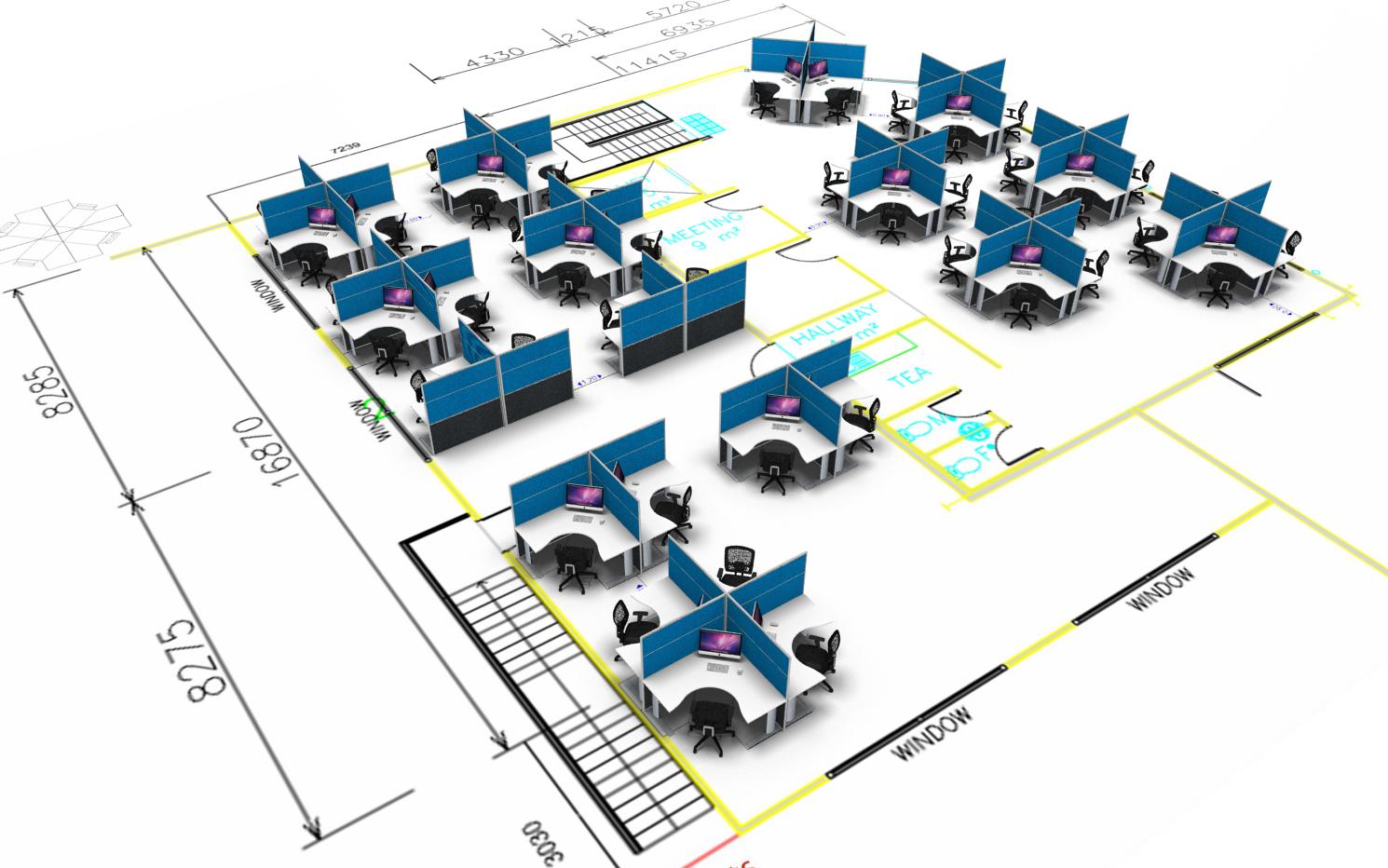 example of a concept design for office furniture 