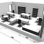 a solution for an office with a variety of office furniture